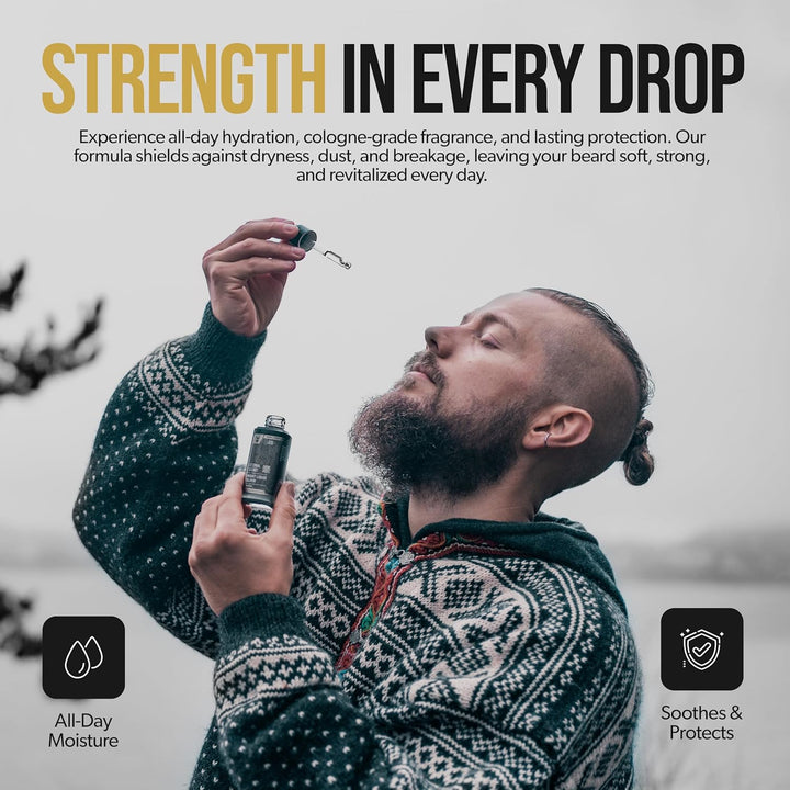 The Beard Struggle Day Liquid Tonic Bartöl für Männer – Gold Collection (Valhalla's Gates) – Bartpfl