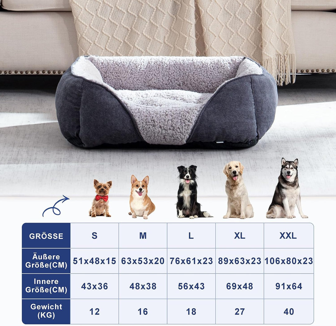 JOEJOY Hundebett Grosse Hunde Hundekorb Waschbar - Hundebett Waschbar Flauschig, rutschfest HundeköR