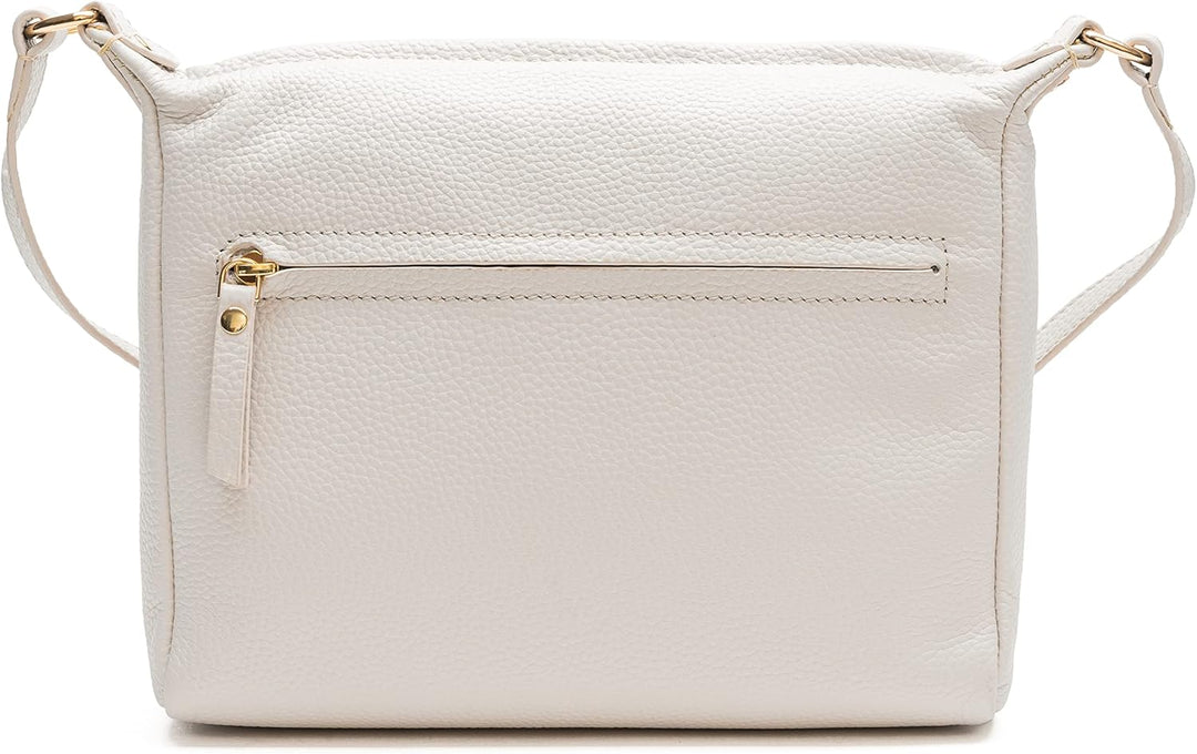 Lazarotti Bologna Leder Umhängetasche Damen | verstellbarer Schultergurt | grosse Crossbody Bag | Sc
