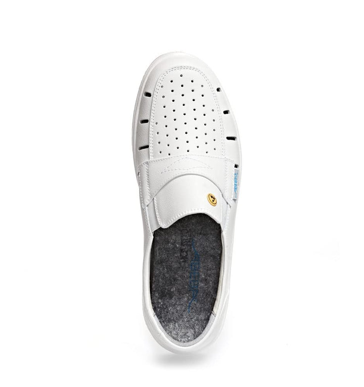 ABEBA 32300 AIR CUSHION ESD Loafer, O1, SRA, Weiss, Grösse 38 38 EU, 38 EU