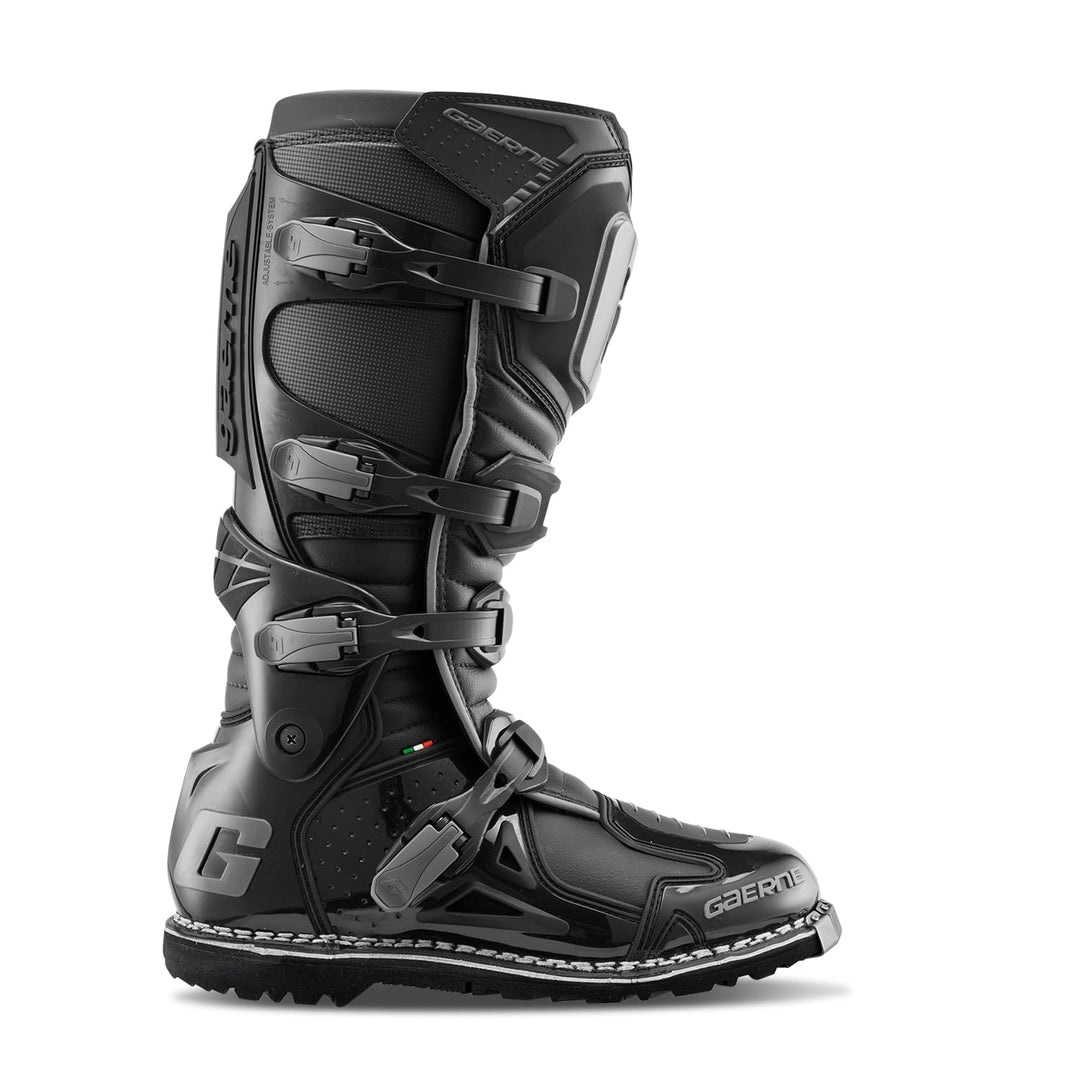 Gaerne Motocross-Stiefel Fastback Endurance Enduro - Midnight Schwarz 43 EU, Schwarz 43 EU