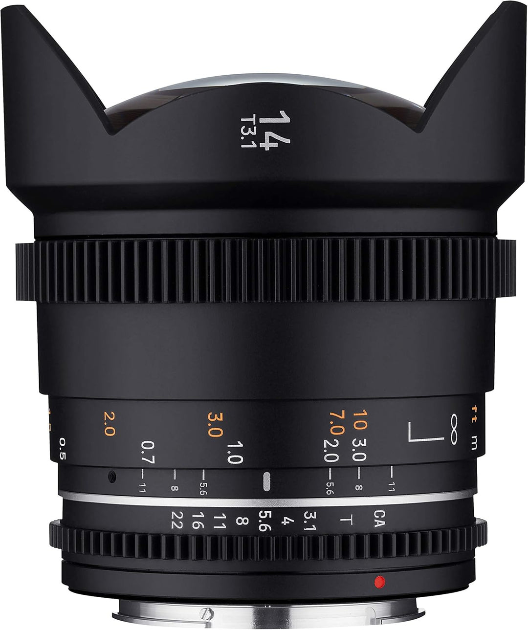 Samyang MF 14mm T3,1 VDSLR MK2 Canon EF – lichtstarkes T3,1 Ultraweitwinkel Cine- und Video Objektiv