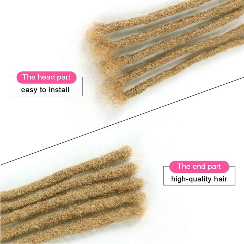 Permanent Echthaar Dreadlock Extensions 20 Stränge Handgemachte Crochet Real Hair Loc Extensions (8