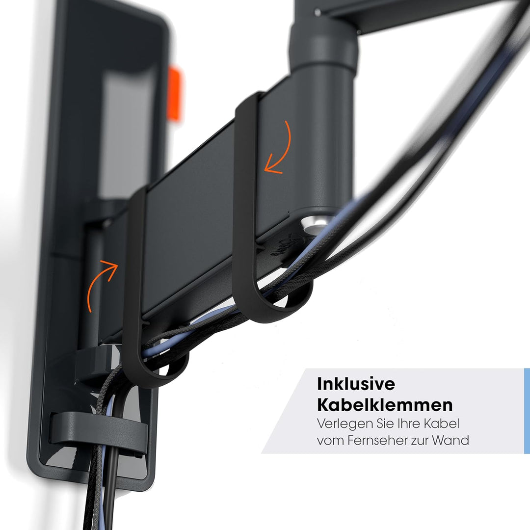 Vogel's TVM 3447 – Überlegte, Schwenkbare und Neigbare TV-Wandhalterung für 32-65 Zoll Fernseher, Ma