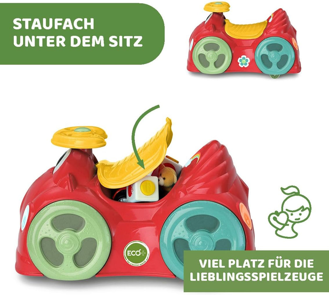 Chicco Rutscher All Around Eco+ Rot, Geeignet für 1-3 Jahre (bis 20 kg), Made in Italy, 75% Recycelt
