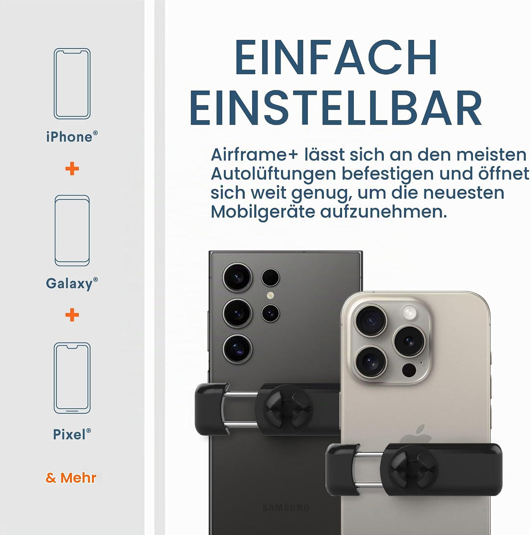 Kenu Airframe+, Air Vent Autotelefonhalterung, Handyständer für das Auto, erweiterbarer Griff und 36