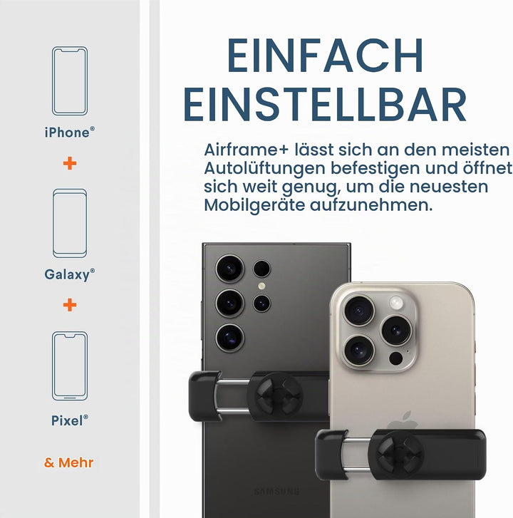Kenu Airframe+, Air Vent Autotelefonhalterung, Handyständer für das Auto, erweiterbarer Griff und 36