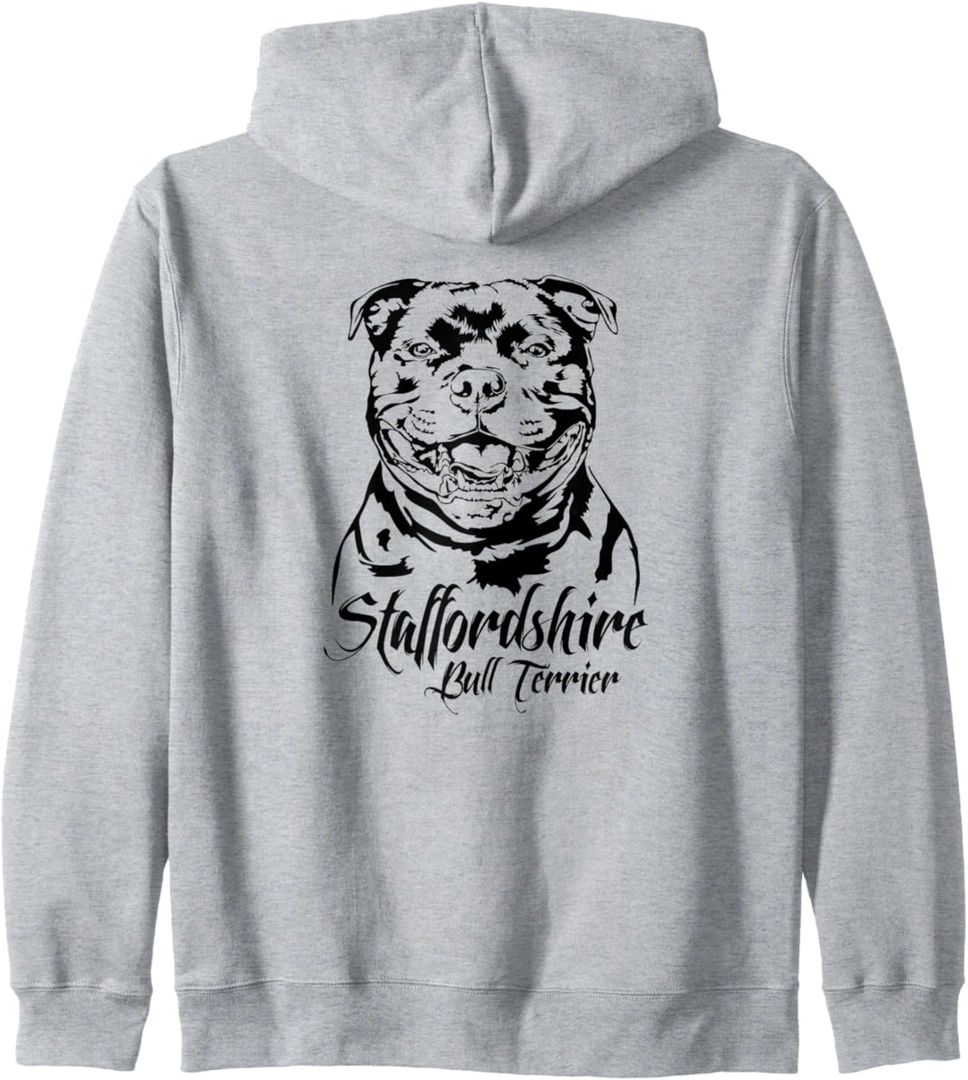 Staffordshire Bull Terrier Hund Hunderasse Portrait Hunde Kapuzenjacke