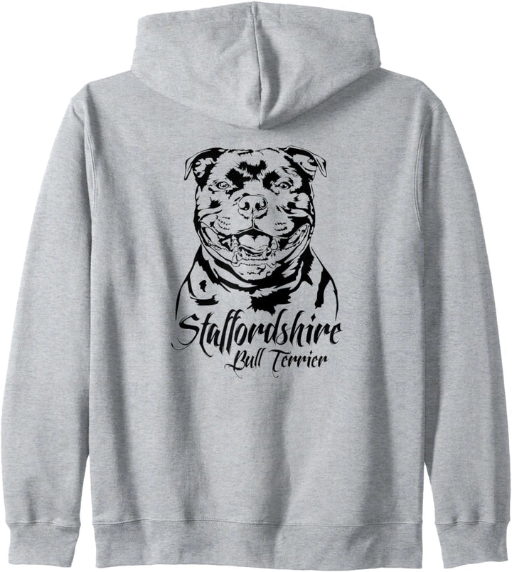 Staffordshire Bull Terrier Hund Hunderasse Portrait Hunde Kapuzenjacke