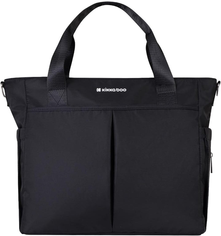 Kikkaboo Brielle Wickeltasche, Befestigungsclips, wasserdicht, Schultergurt Schwarz, Schwarz