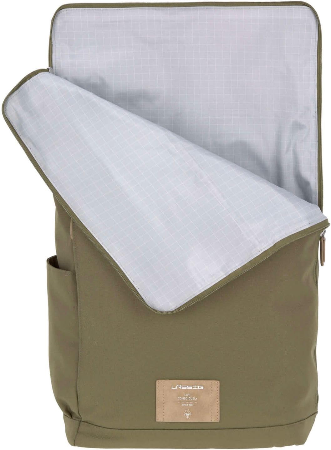 LÄSSIG Wickeltasche, Wickelunterlage, Kinderwagenbefestigung, Flaschenhalter nachhaltig produziert/G