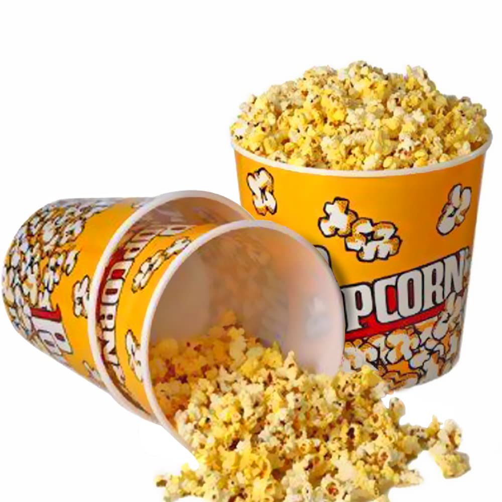 Novelty Place Retro-Stil Kunststoff Popcornbehälter für Movie Night - 7,25 "gross x 7,25" Top Durchm