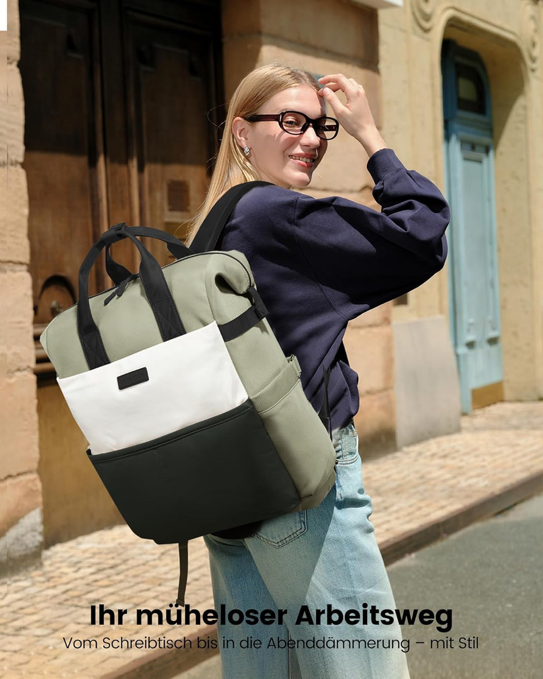LOVEVOOK Rucksack Damen Laptop Rucksäcke mit Laptopfach 15.6 Zoll Schulrucksack Schultasche Backpack
