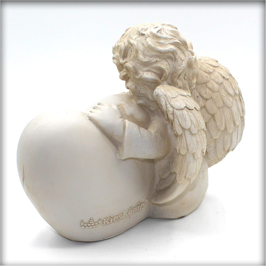 Kieskönig Engel mit Herz Wir Vermissen Dich Grab Grabschmuck Trauerschmuck