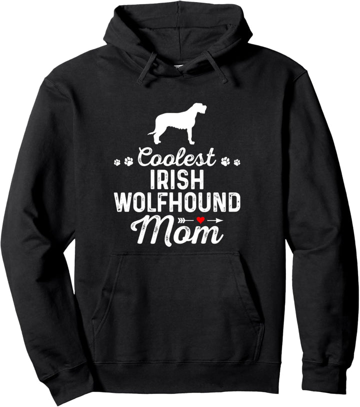 Coolest Irish Wolfhound Mom Lustiger Hund Mama Haustier Hund Familie Pullover Hoodie