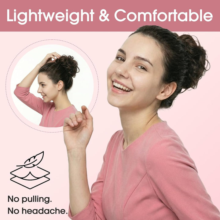 S-noilite Echthaar Messy Bun mit klammer Natürliches Haarteil für Dutt und Hochsteckfrisuren - Claw