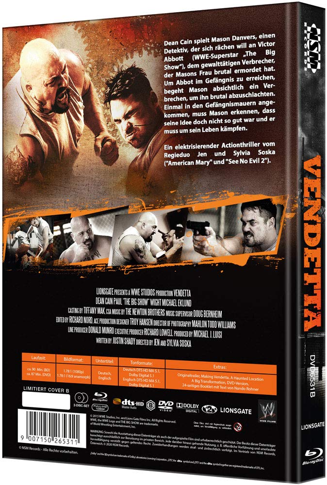 Vendetta [Blu-Ray+DVD] - uncut - limitiertes Mediabook Cover B, Blu-ray