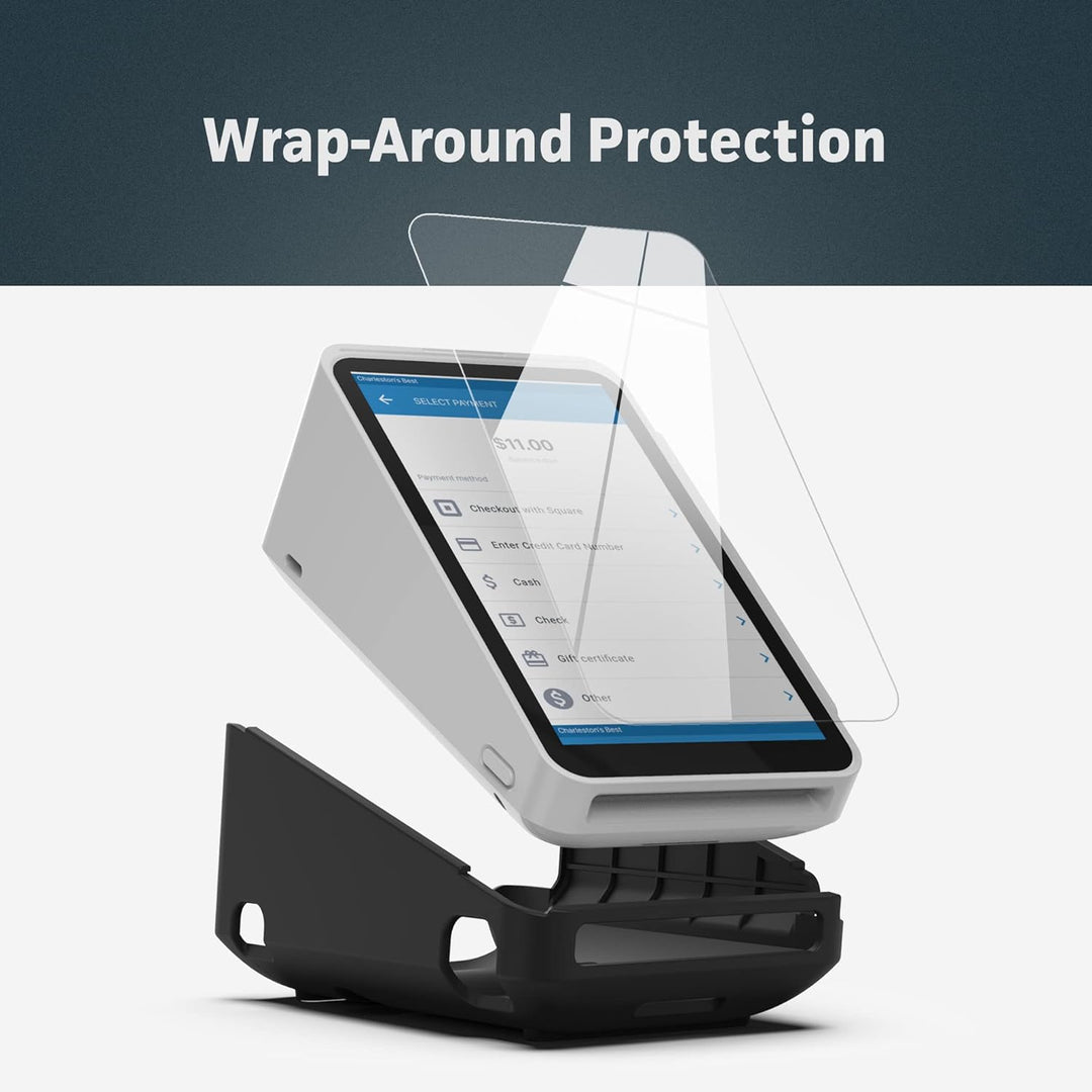 Schutzhülle und Displayschutzfolie für Square Terminal Card Reader, Aussengehäuse mit rutschfester U