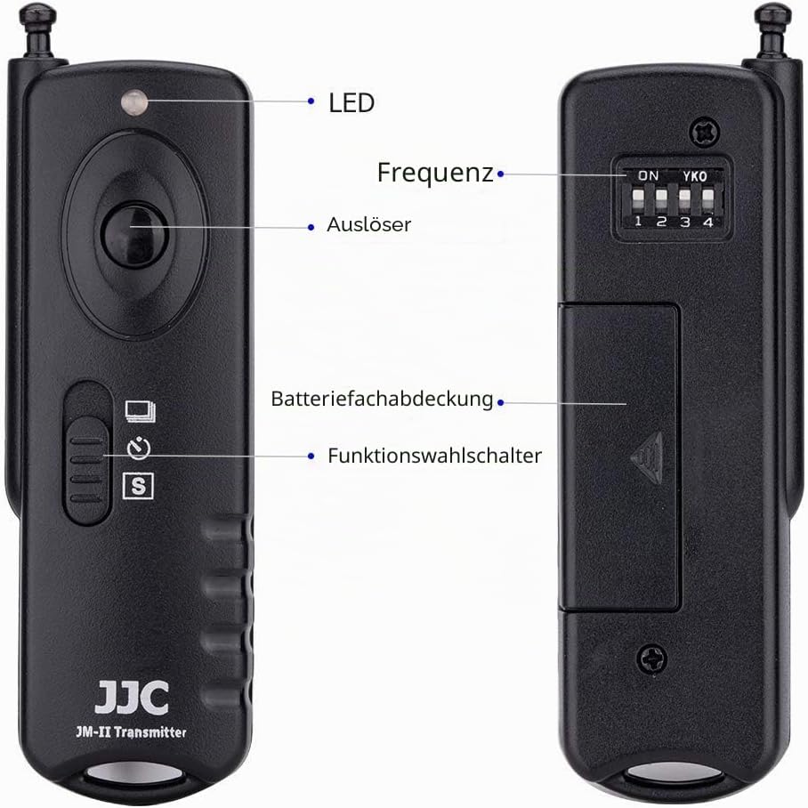 JJC JM-J2 Kabelloser Fernauslöser Fernbedienung für Olympus OM-1 OM-5 OM-D E-M5 Mark III E-M1 Mark I
