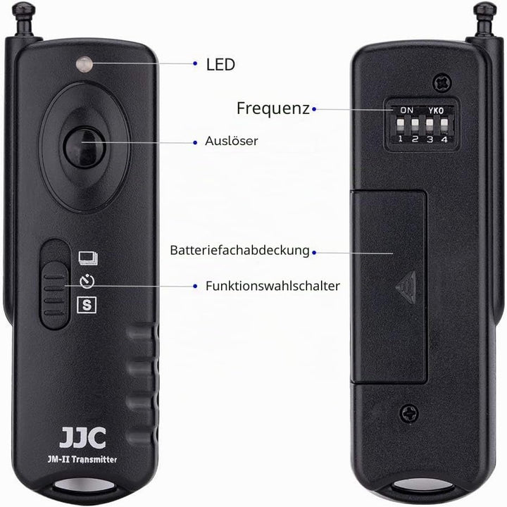 JJC JM-J2 Kabelloser Fernauslöser Fernbedienung für Olympus OM-1 OM-5 OM-D E-M5 Mark III E-M1 Mark I