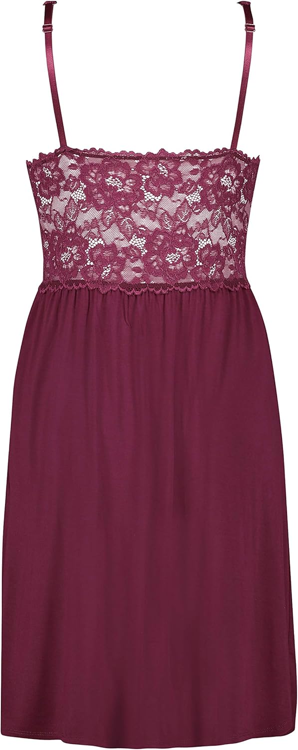 Hunkemöller Slipdress Nora Lace XXS Windsor Wine, XXS Windsor Wine