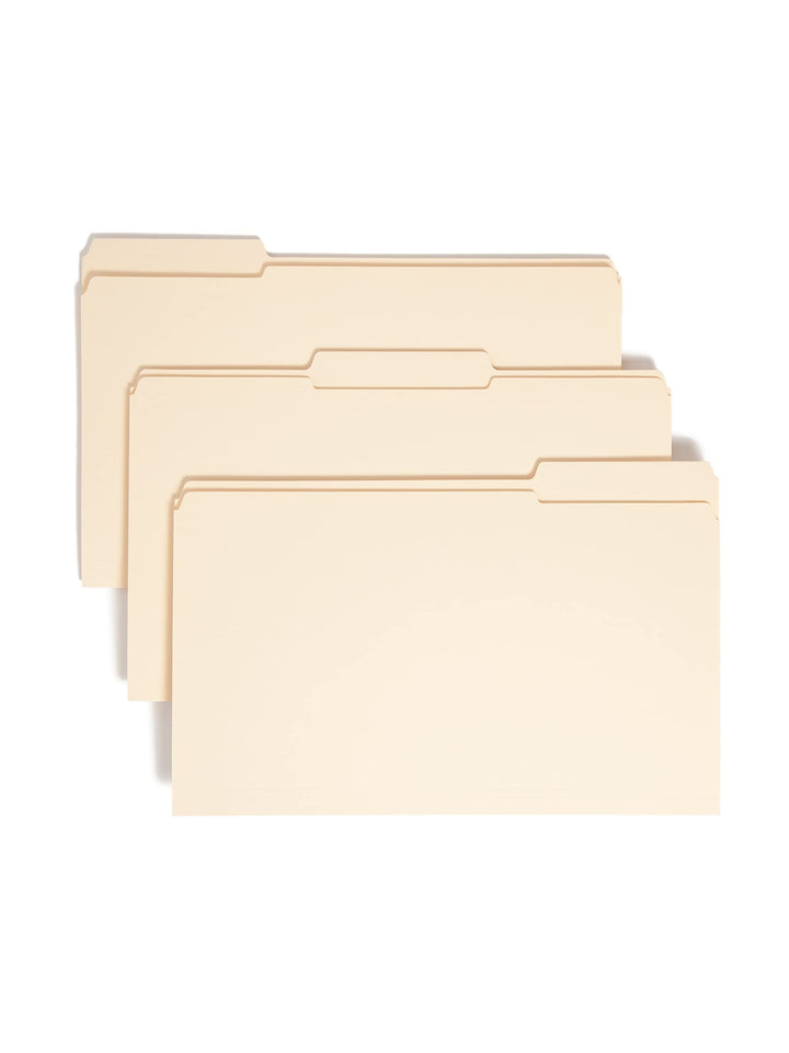 Smead Aktenordner, verstärkte 1/3-Schnitt-Registerkarte, legale Grösse, Manila, 100 Stück pro Box (1