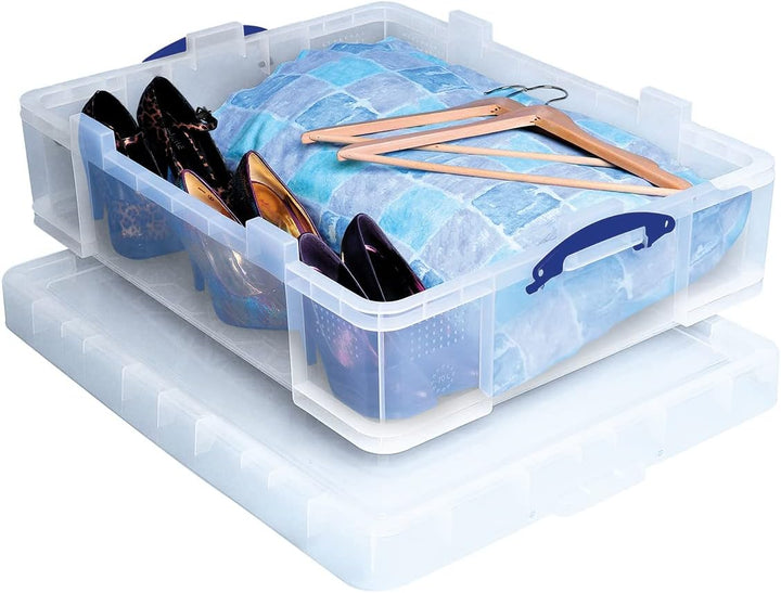 Really Useful Aufbewahrungsbox, 70 Liter, transparent