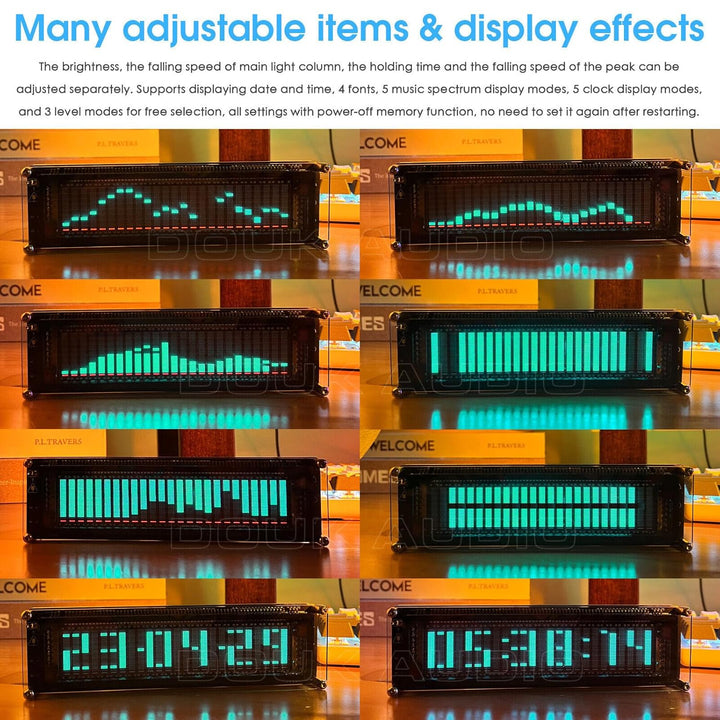Nobsound AK2515 Music Spectrum Audio 15 Level Indicator VU Meter Screen Amplifier VFD LED Display Ve