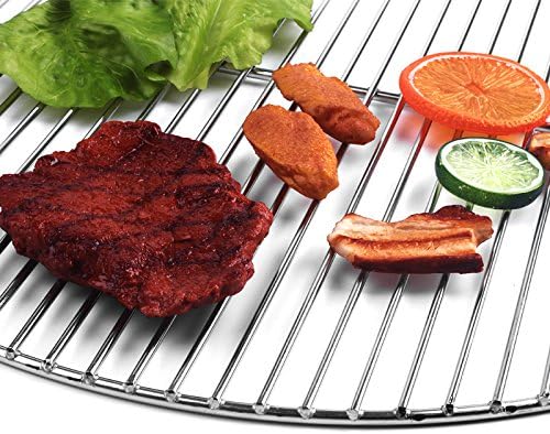 HeRo24 Grillrost Edelstahl 44,5cm Alles in 5mm ! für 45,46,47cm Kugelgrill passt auch für Weber und