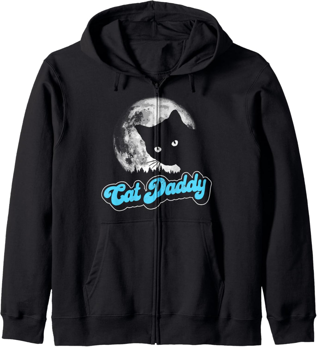 Cat Daddy Vintage Eighties Style Cat Retro Full Moon Kapuzenjacke