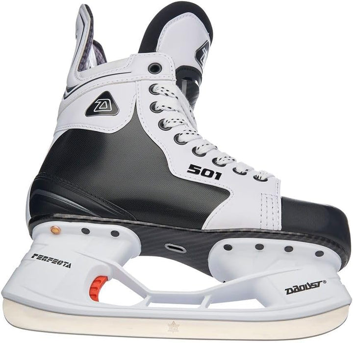 Daoust 501 Intermediate Eishockey Schlittschuhe, Schuhweite: Regulär 4.5 = EU 38 Weiss, 4.5 = EU 38