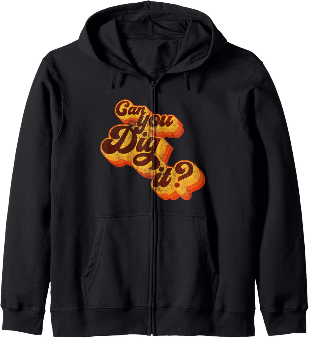 Können Sie das verstehen? - Jahrgangs-Retro 70er Jahre Kapuzenjacke