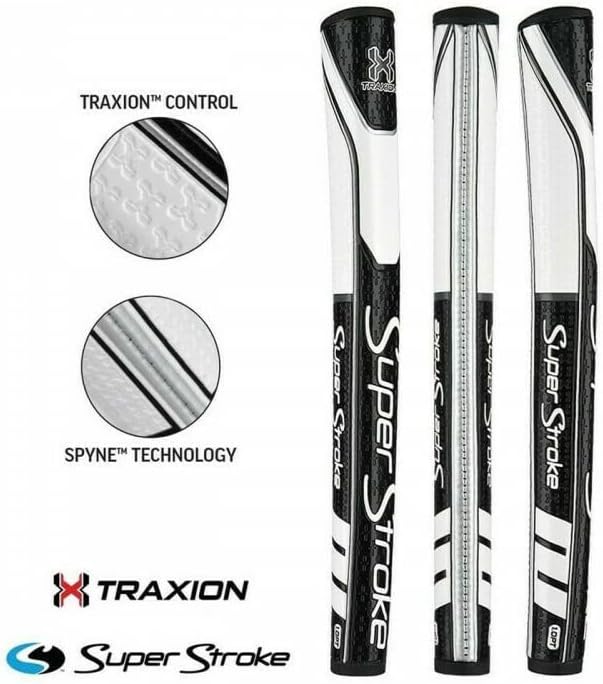 SuperStroke 1.0PT Golf-Puttergriff, Schwarz/Grau, Schwarz/Grau