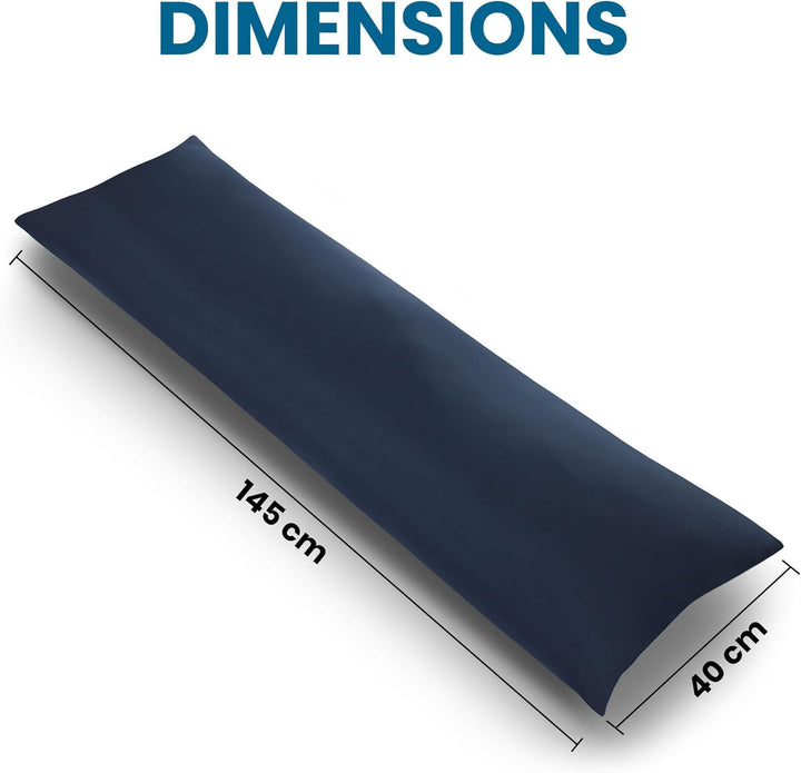 Utopia Bedding Seitenschläferkissen Körperkissen Schwangerschaftskissen | 40x145 cm Blau Bezug aus w