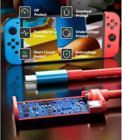 Switch Dock for Nintendo Switch OLED, 2 in 1 Switch TV Adapter with 4K HDMI Cable, Type C 100W Charg