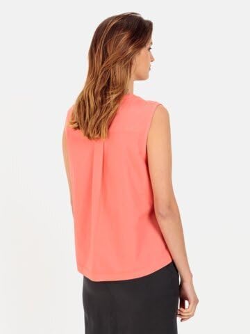 camel active Damen Ärmelloses T-Shirt mit Brusttasche S Rot, S Rot