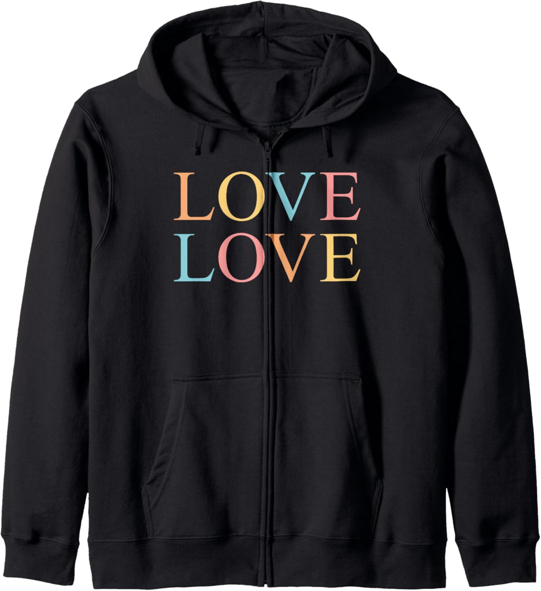 Love Double Stack Text Kapuzenjacke