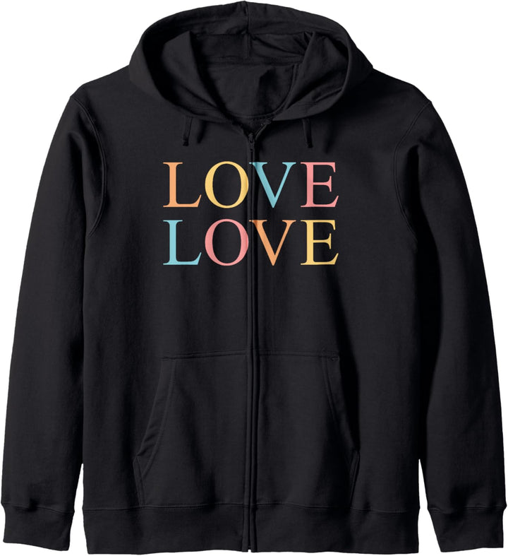 Love Double Stack Text Kapuzenjacke