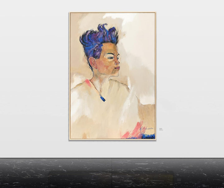 YS-Art XXL Abstrakt Acryl Gemälde auf Leinwand mit Rahmen Schiele handgemalte Wandbilder Wohnzimmer
