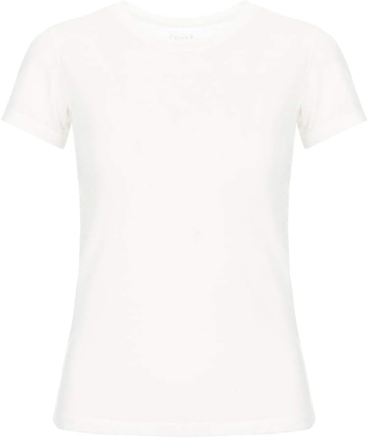 super.natural Dünnes Damen Kurzarm T-Shirt, Mit Merinowolle, W BASE TEE 140 Weiss XXL, Weiss XXL