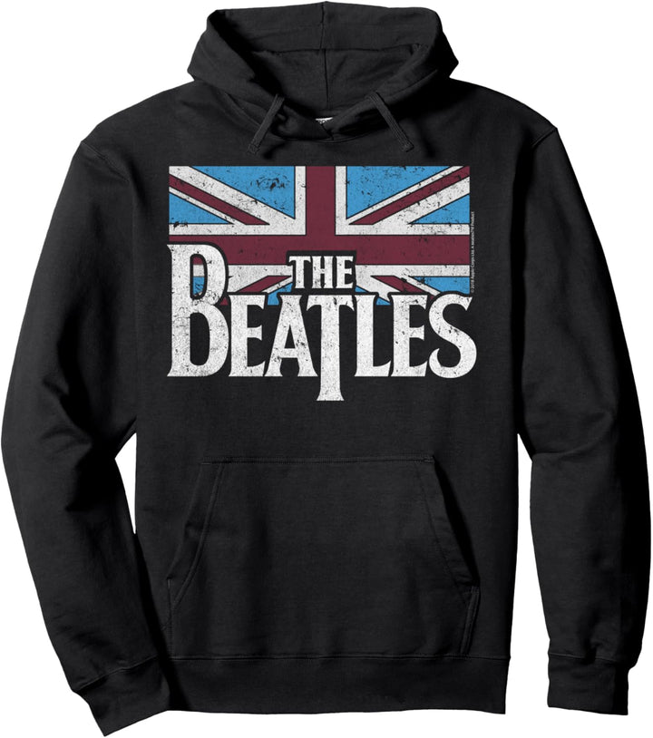 The Beatles Kapuzenpullover mit britischer Flagge, Rot / Weiss / Blau Pullover Hoodie