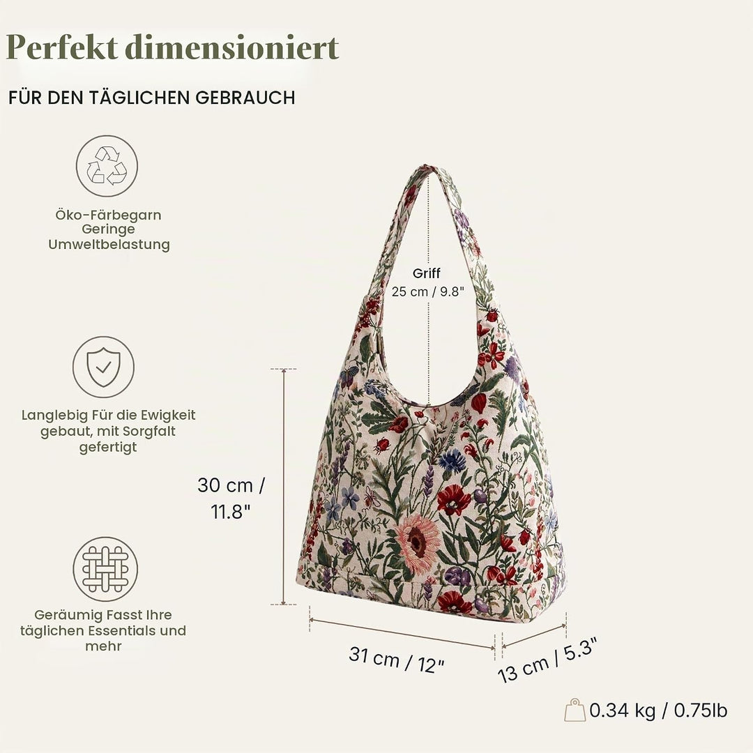 Signare Tapisserie Umhängetasche Damen, Shopper Damen Gross, Strandtasche Gross mit William Morris D