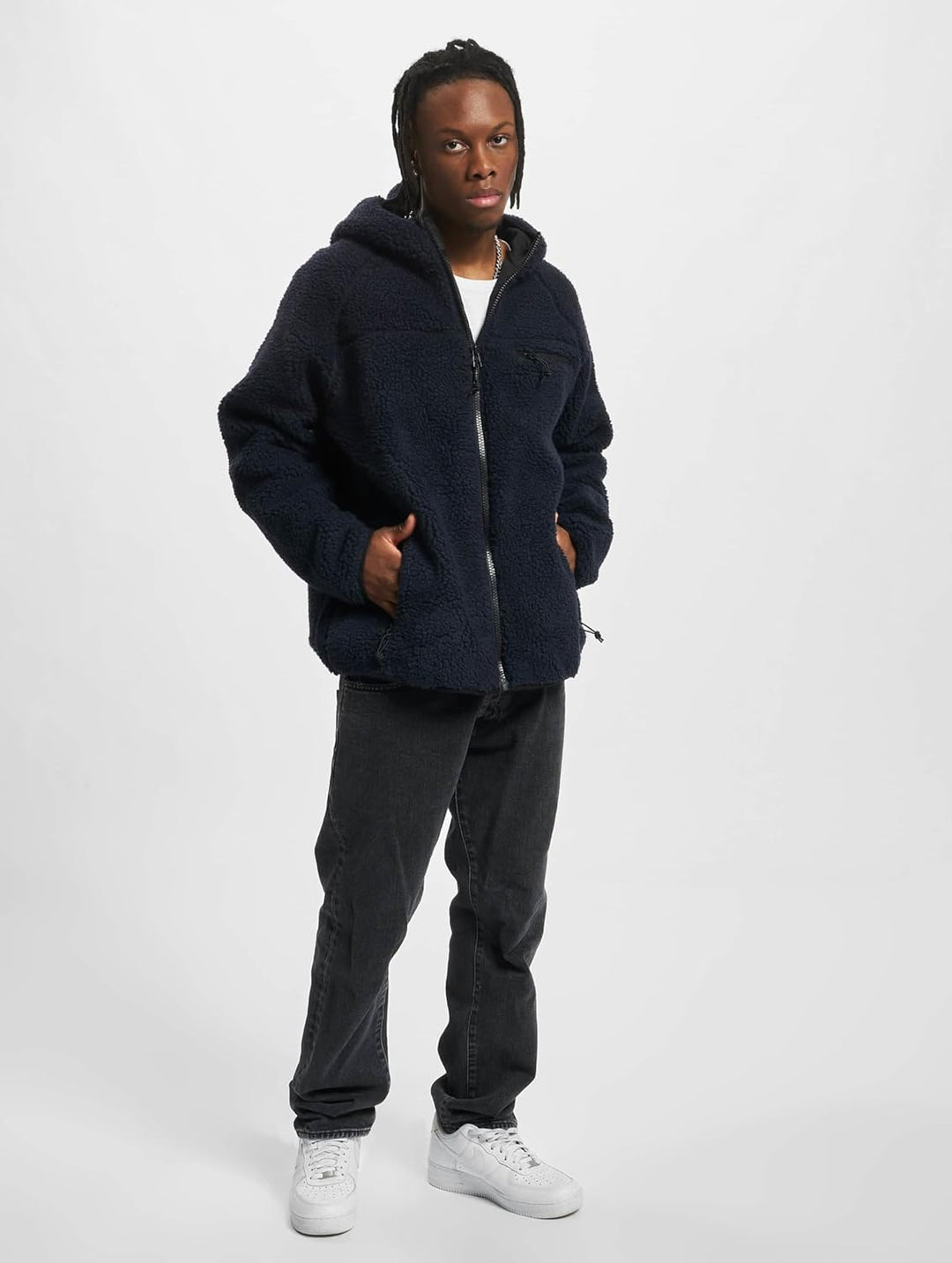 Brandit Teddyfleece Worker Jacket, S Navy