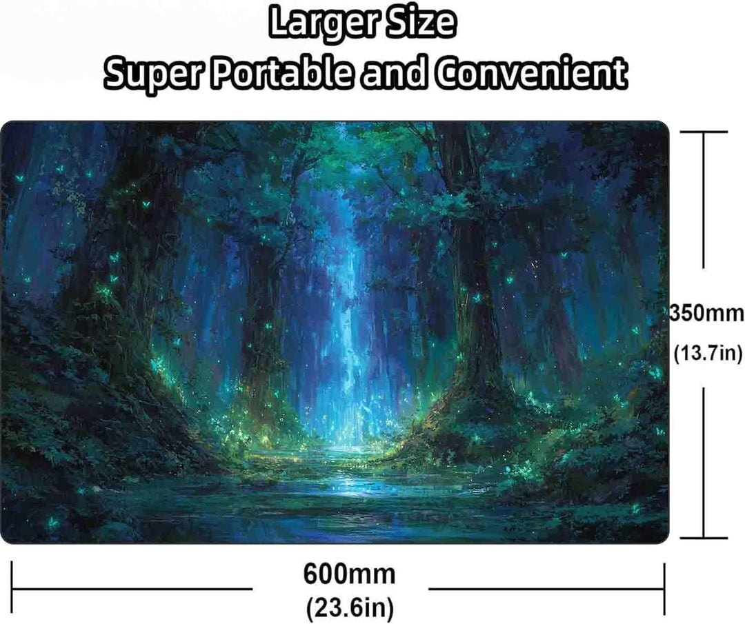 TCG MTG Spielmatte 24 × 14 - Premium-Spielmatte mit genähtem Rand mit glatter Stoffoberfläche und ru