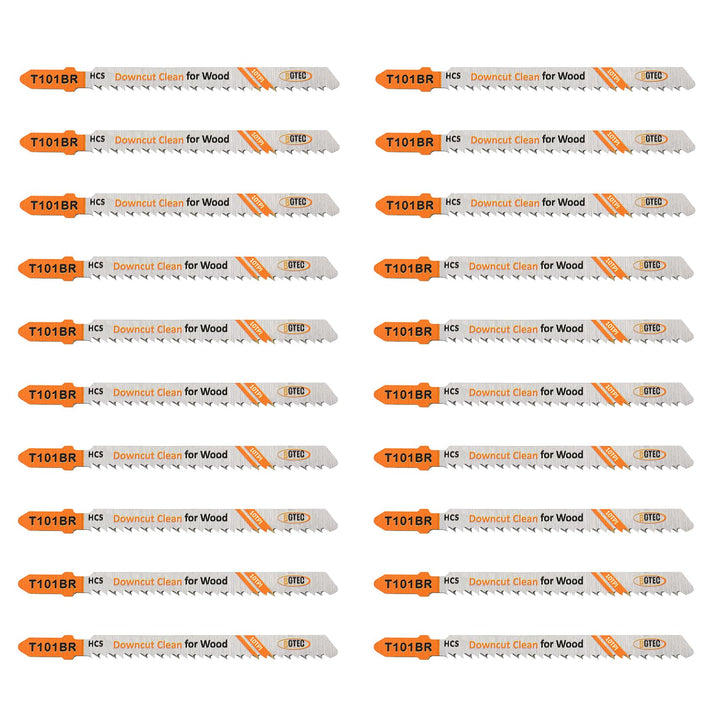 BGTEC 20PCS T-Schaft Stichsägeblätter Set HCS(SK5) Stichsägeblätter für Holz, Kunststoff schneiden(T