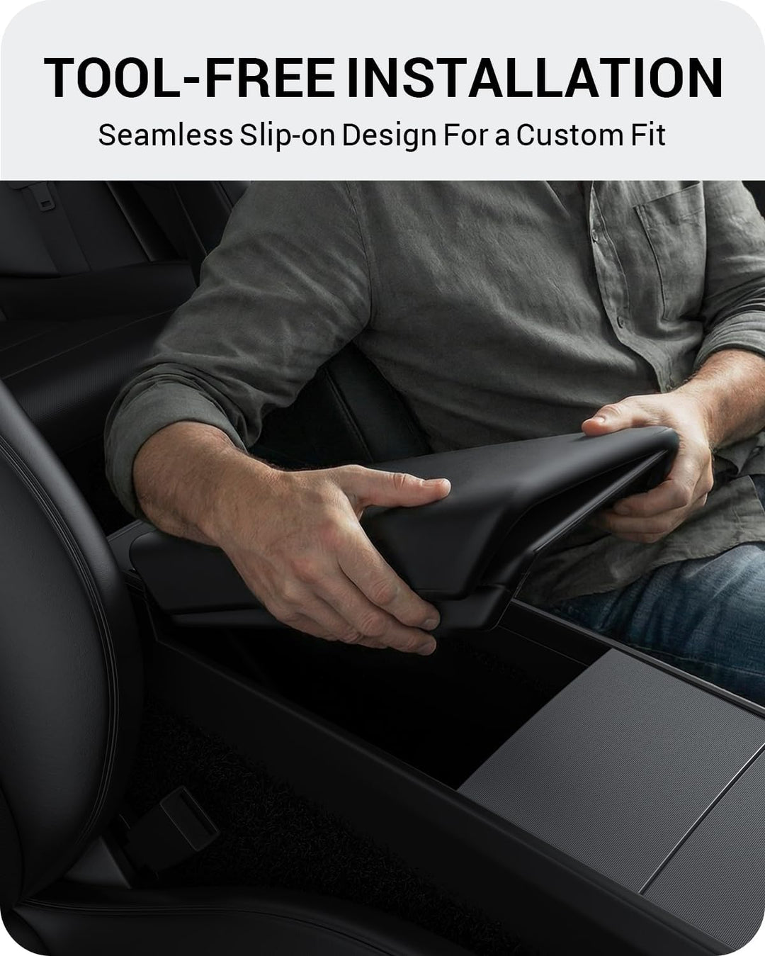 BASENOR Mittelkonsolenabdeckung für 2025 2026 Tesla Model Y Refresh (Juniper) 2024-2026 Tesla Model
