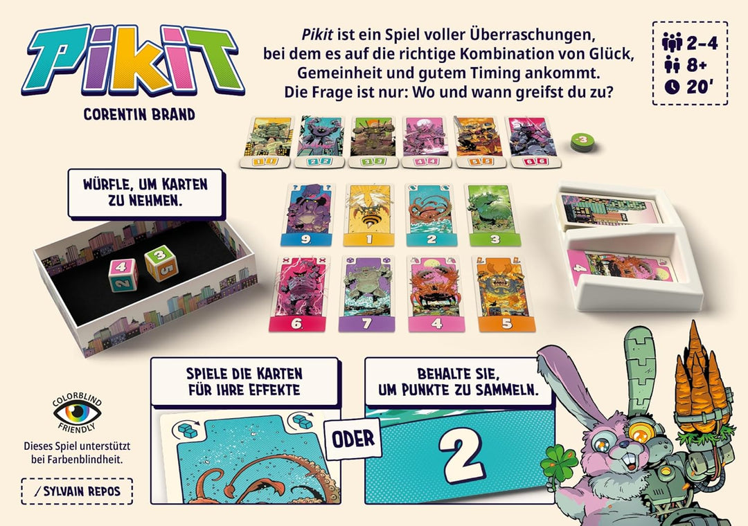 Repos Production, Pikit, Familienspiel, Kartenspiel, 2-4 Spieler, Ab 8+ Jahren, 20 Minuten, Deutsch