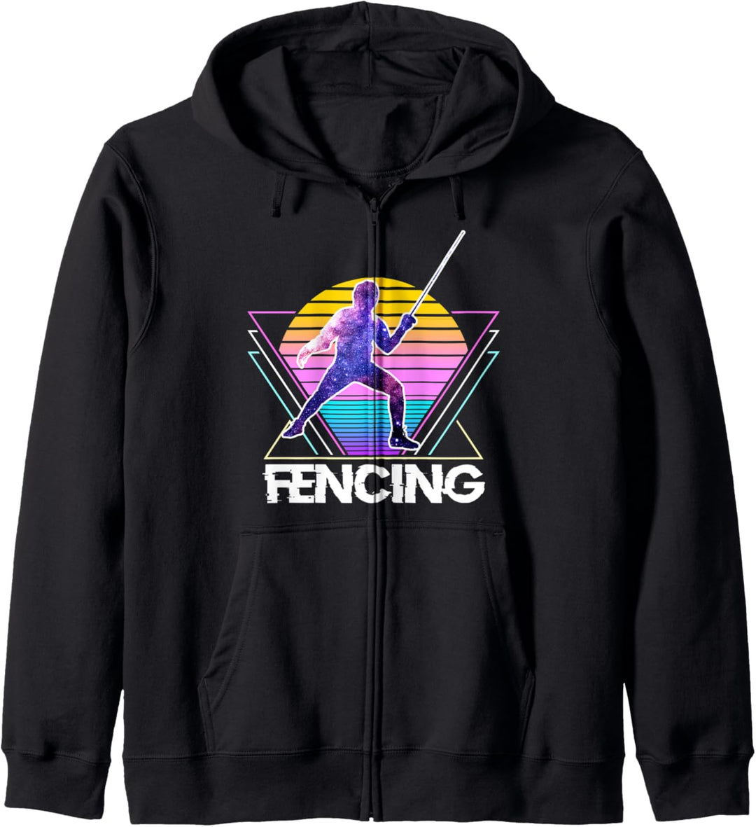 Fechten Sport Retro Vintage Vaporwave 90er Fechter Kapuzenjacke