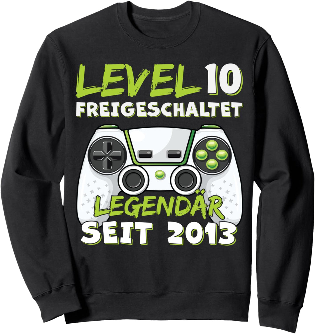 Level 10 Geburtstag Junge Jungen Lustig 2013 10er Geburtstag Sweatshirt