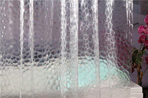 Adwaita Clear Shower Curtain Liner Heavy Duty Eva Plastic Mehldew Fre New 3D Water Cube Clear Shower